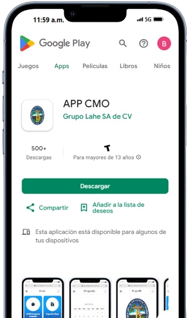 Imagen de Google Play APP CMO